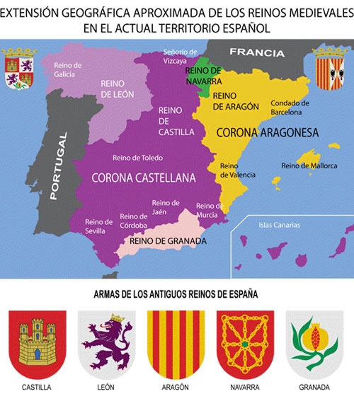 Extencion Geografica de las Coronas de España
